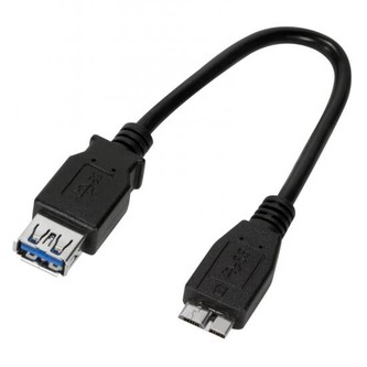 CAVO ADATTATORE USB 3.0 OTG CONNETTORI MICRO USB B MASCHIO - USB A FEMMINA CM 20