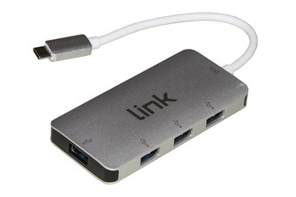 HUB CON 4 PORTE CON CONNETTORE TIPO C USB 3.1